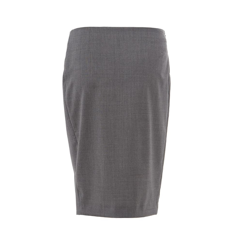  - Chic Gray Wool Pencil Skirt