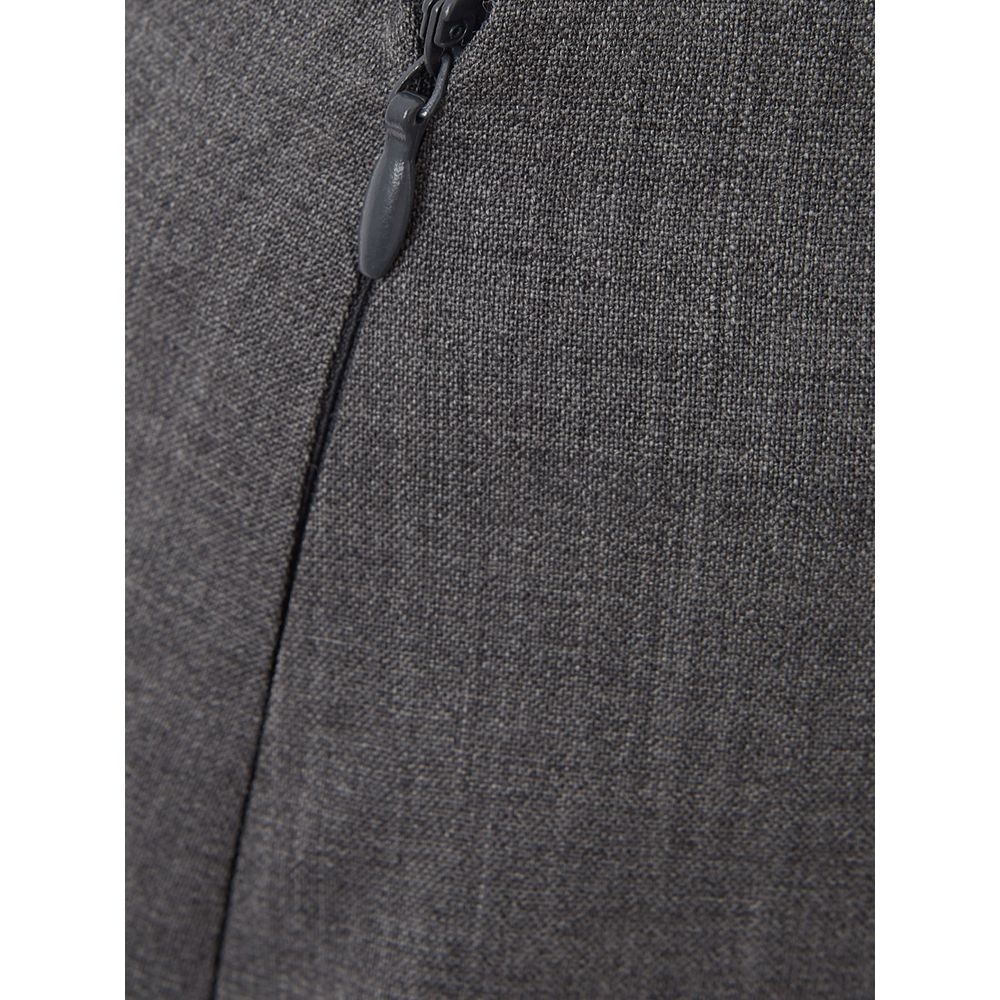  - Chic Gray Wool Pencil Skirt