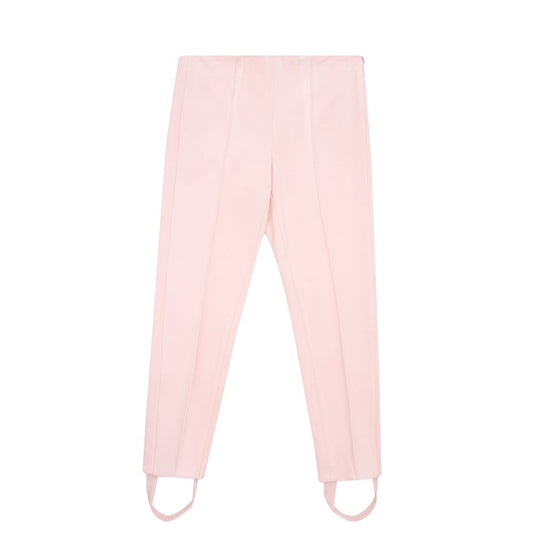  - Elegant Pink Viscose Pants for Chic Style