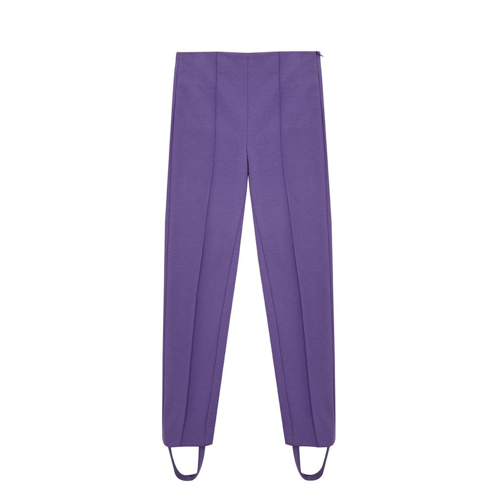  - Elegant Purple Viscose Pants