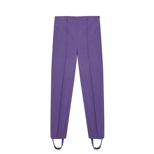  - Elegant Purple Viscose Pants