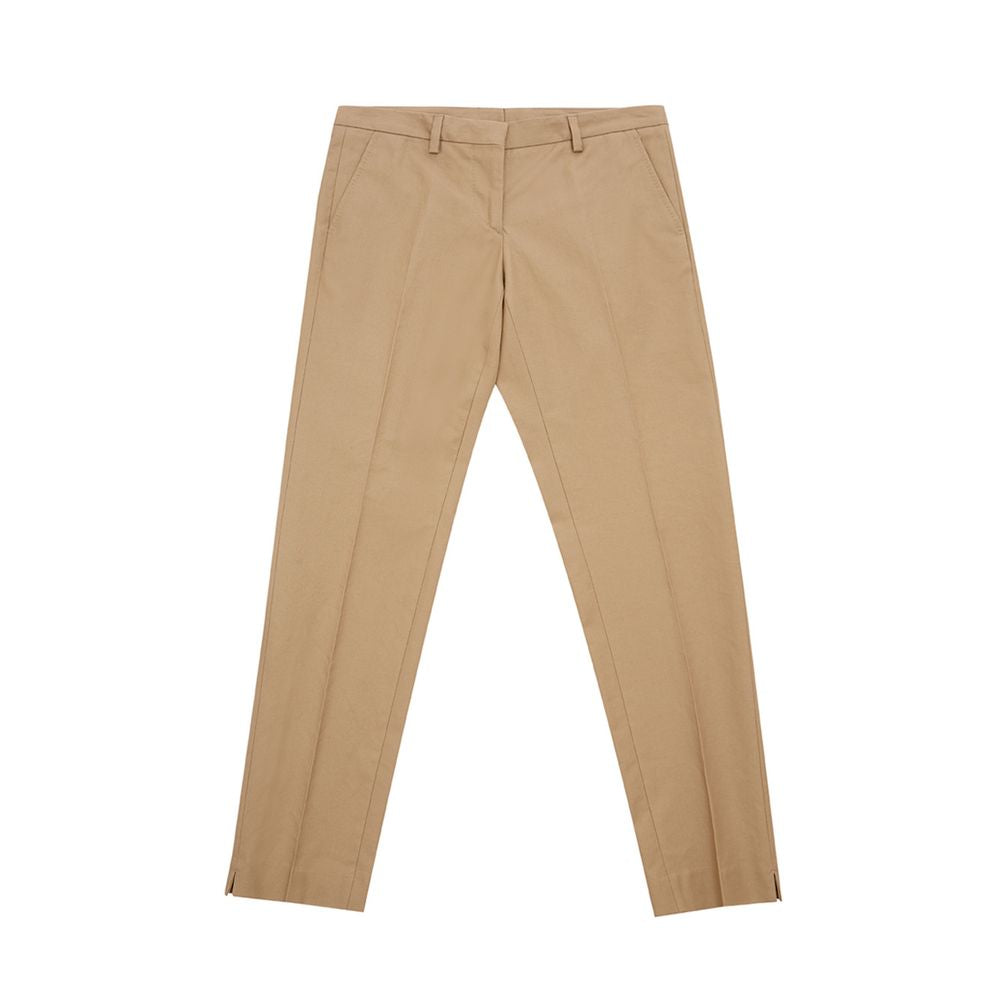  - Elegant Brown Cotton Trousers for Women