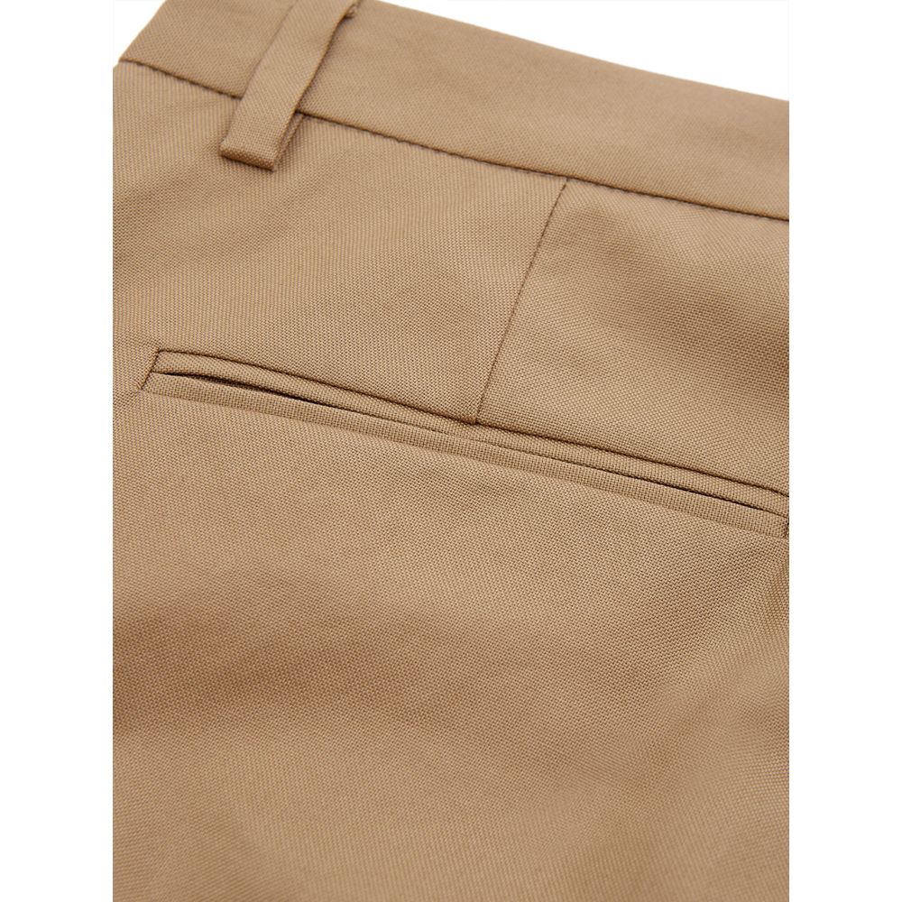  - Elegant Brown Cotton Trousers for Women