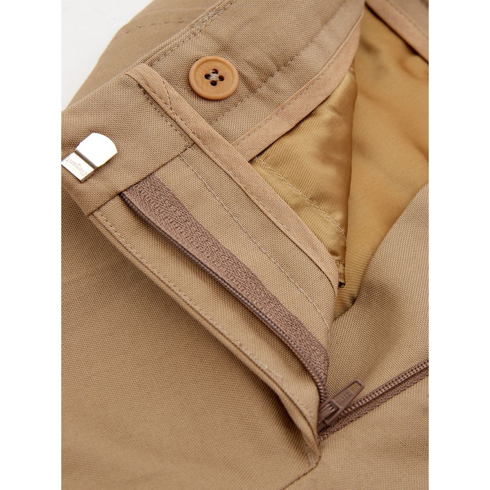  - Elegant Brown Cotton Trousers for Women