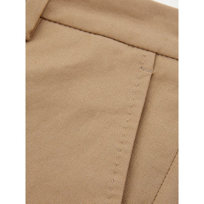  - Elegant Brown Cotton Trousers for Women