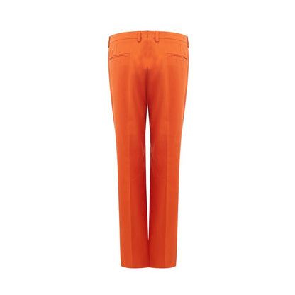  - Elegant Cotton Orange Pants