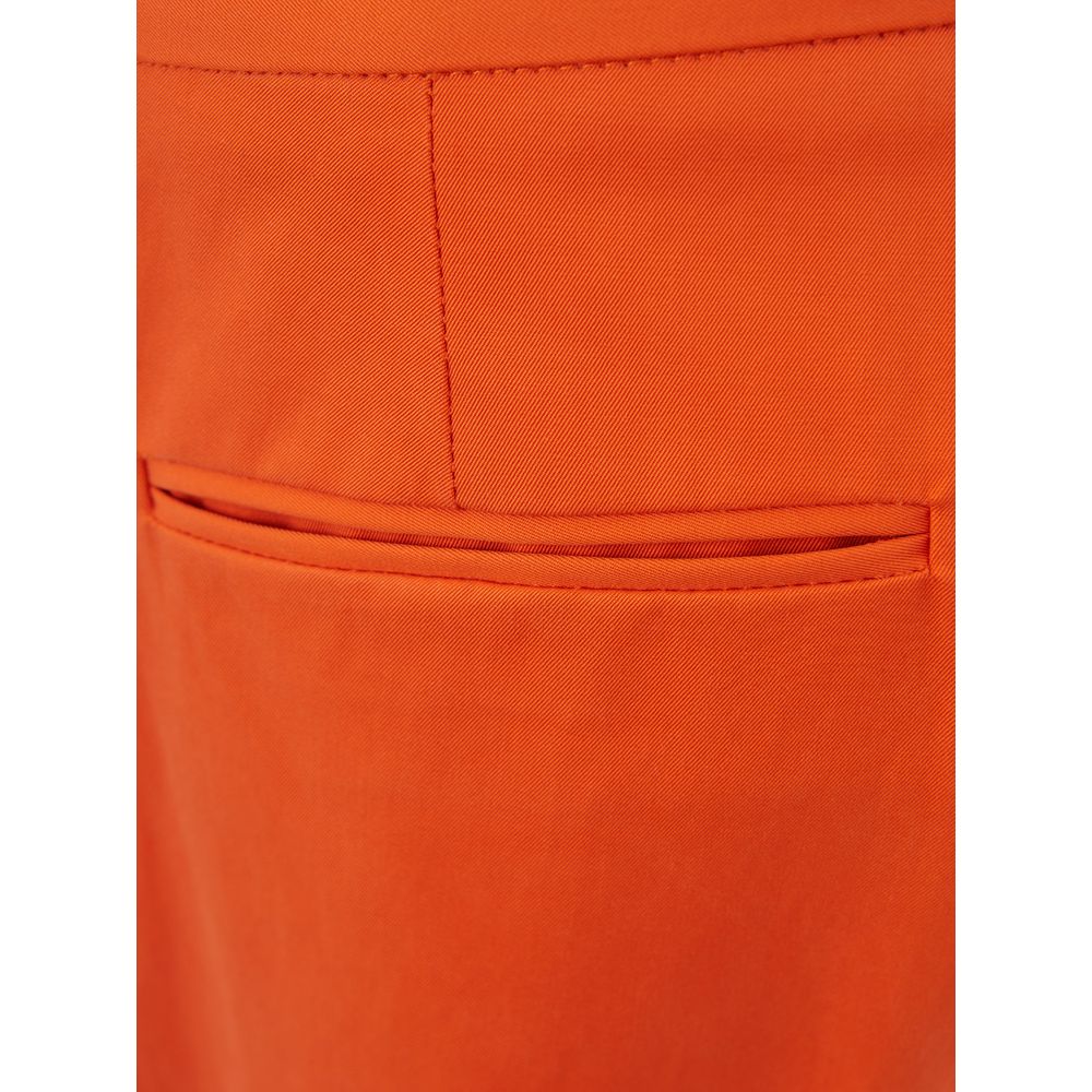  - Elegant Cotton Orange Pants