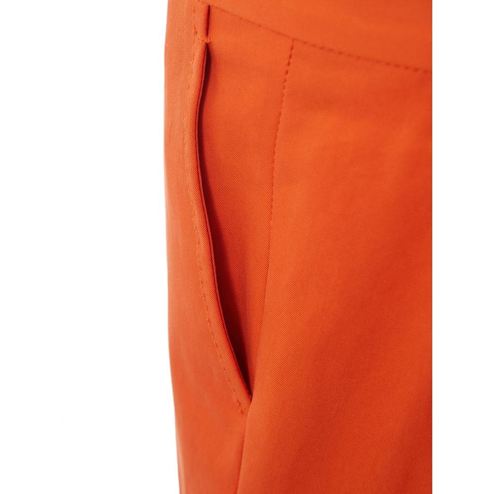  - Elegant Cotton Orange Pants