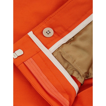  - Elegant Cotton Orange Pants