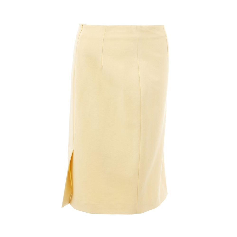  - Elegant Yellow Viscose Skirt for Women