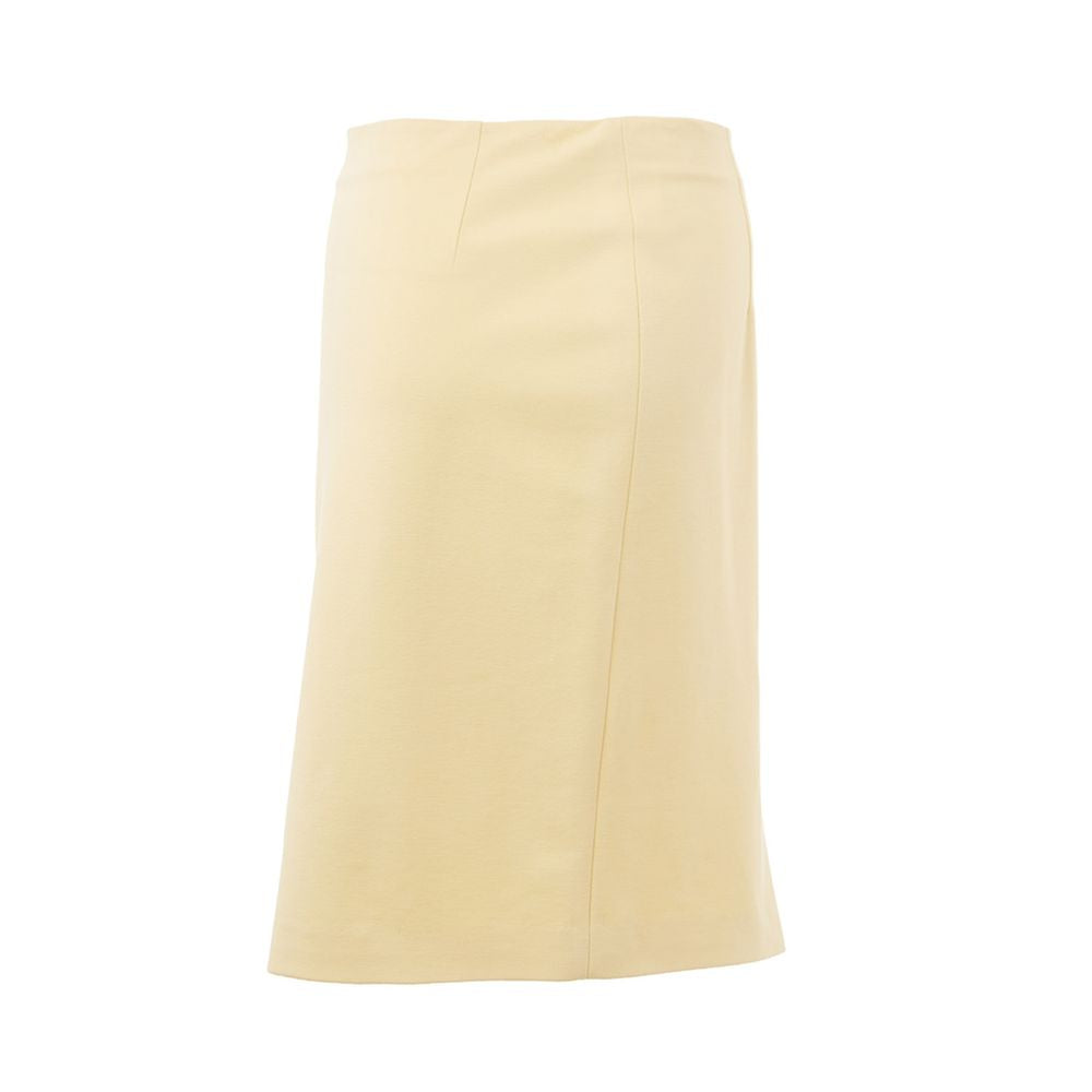  - Elegant Yellow Viscose Skirt for Women