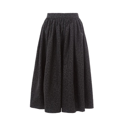  - Elegant Black Polyethylene Midi Skirt