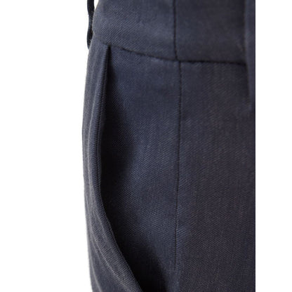  - Chic Blue Linen Trousers