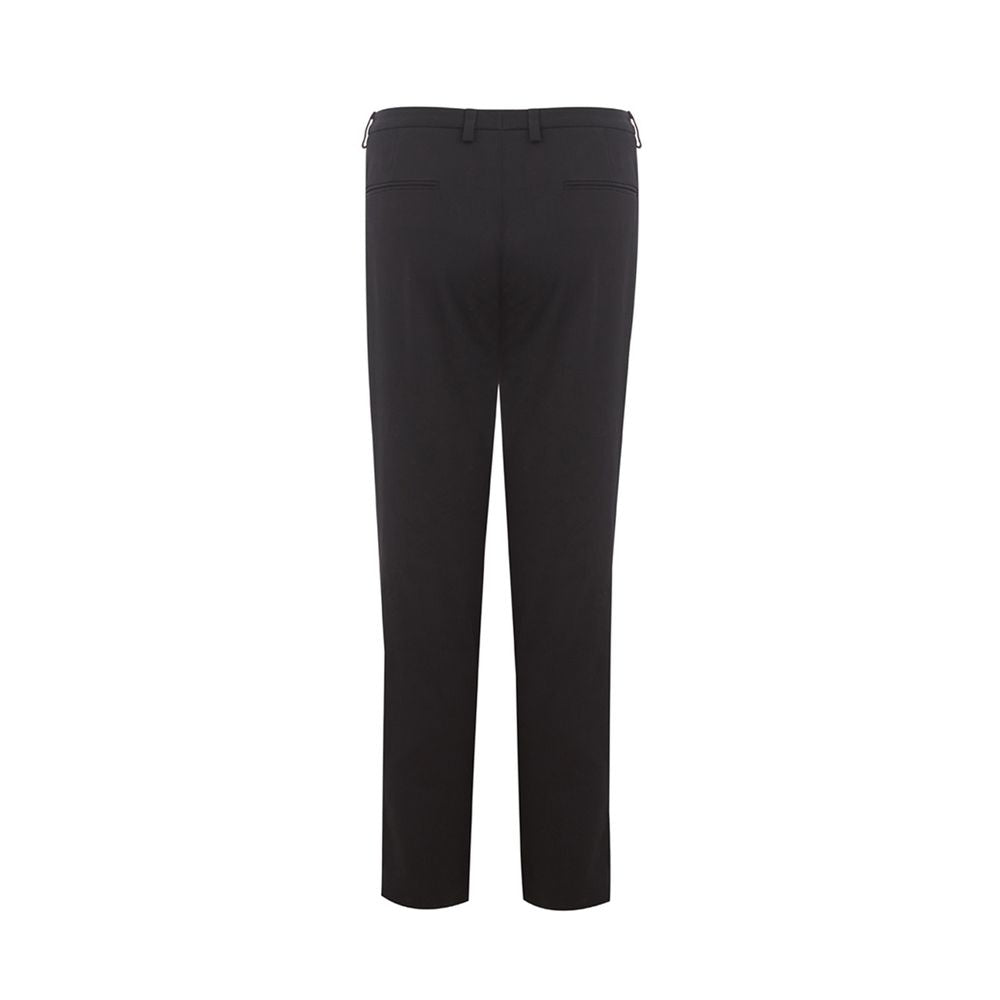  - Italian Elegance Cotton Black Trousers