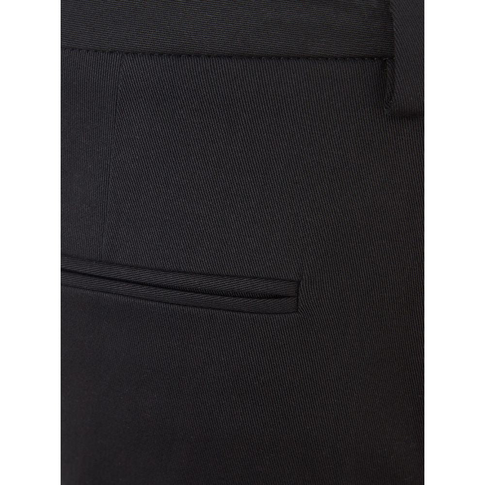  - Italian Elegance Cotton Black Trousers