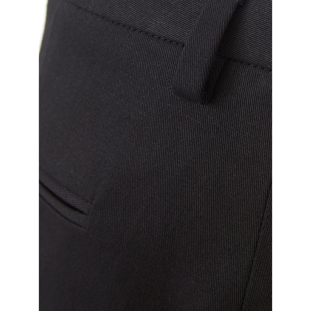  - Italian Elegance Cotton Black Trousers