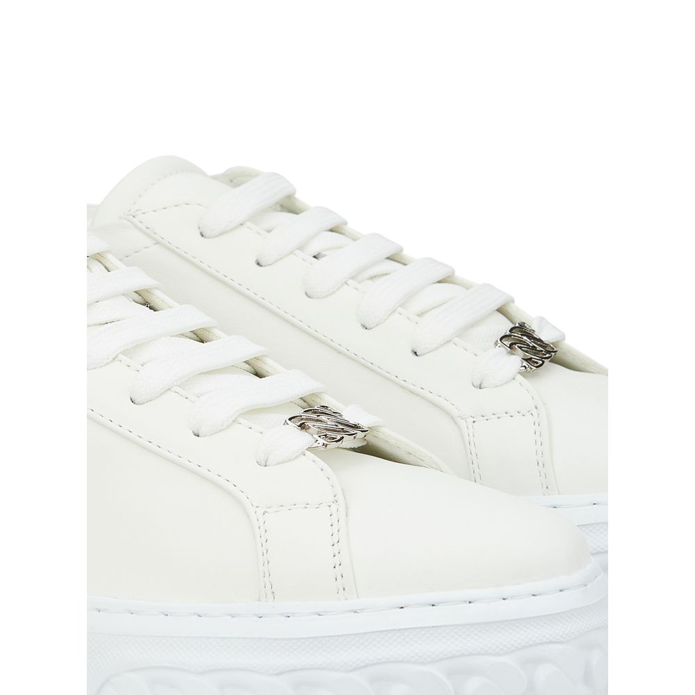  - Sleek White Leather Sneakers