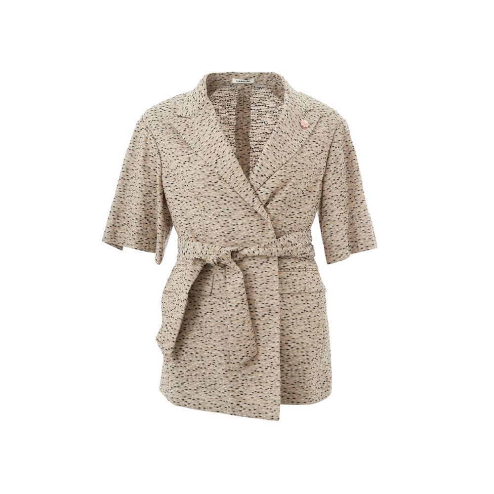  - Chic Beige Linen Jacket