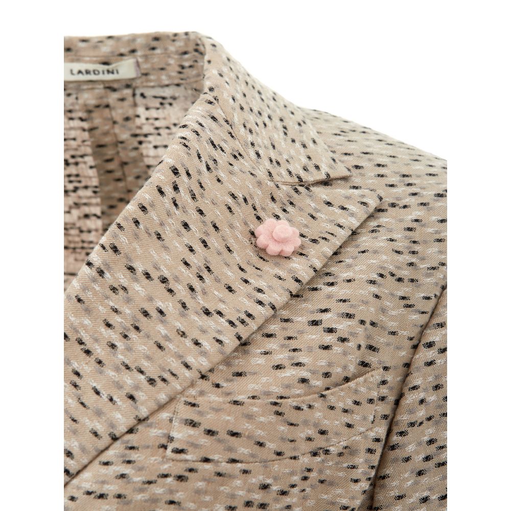  - Chic Beige Linen Jacket