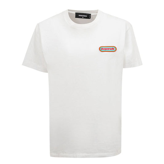  - Chic White Cotton Staple Tee