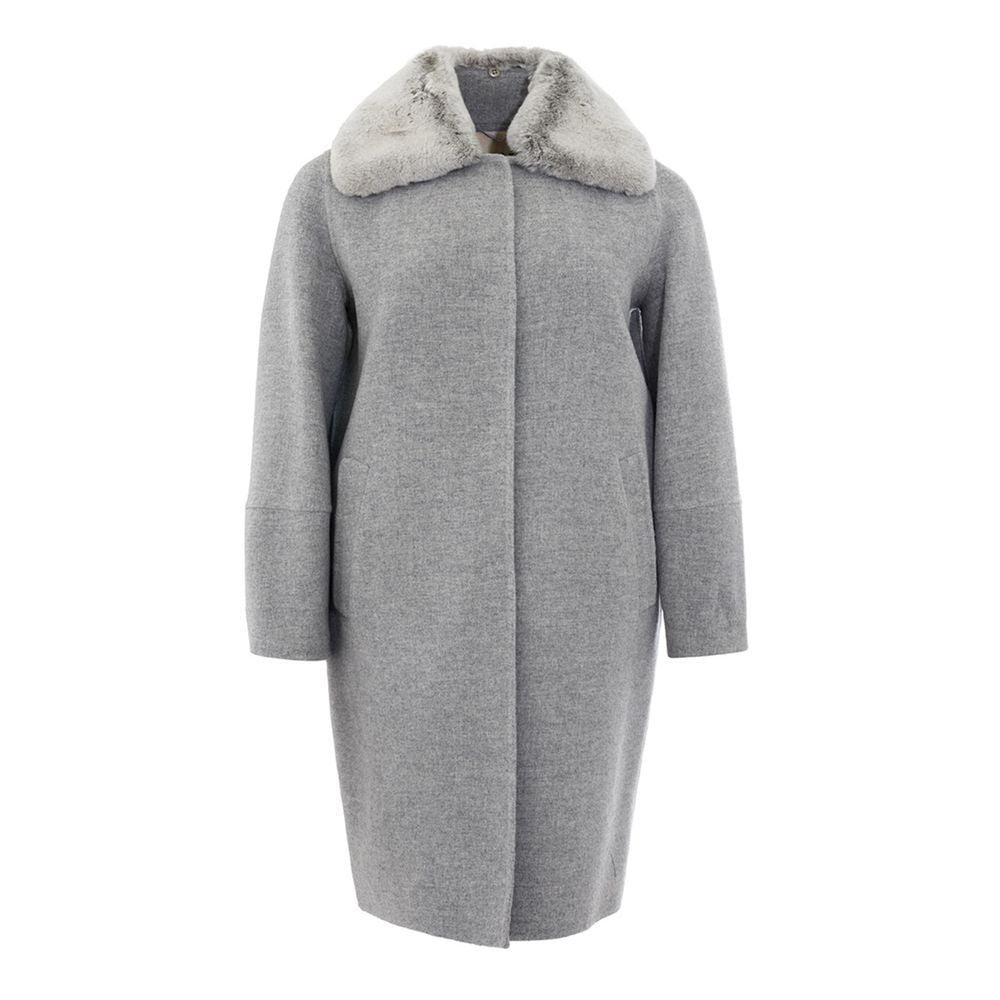  - Elegant Gray Wool Jacket for Timeless Style