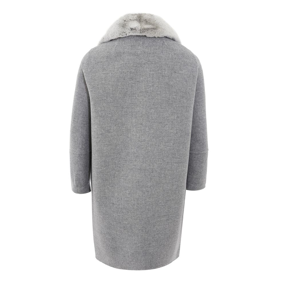  - Elegant Gray Wool Jacket for Timeless Style