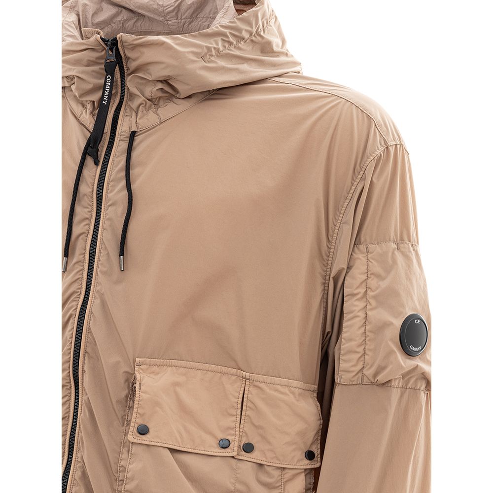 Elevated Urban Style Beige Polyamide Jacket - The Luxe Alliance