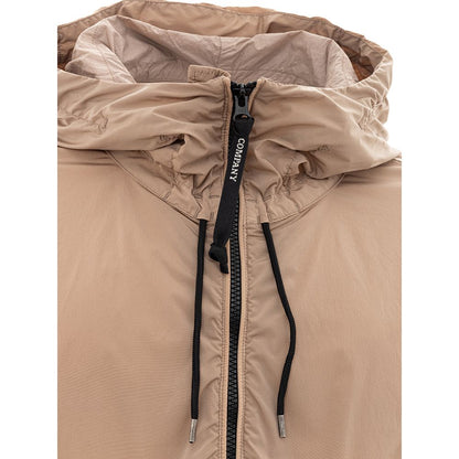 Elevated Urban Style Beige Polyamide Jacket - The Luxe Alliance