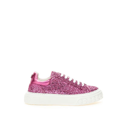  - Fuchsia Elegance Leather Sneakers