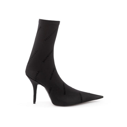  - Elegant Black Spandex Statement Boots