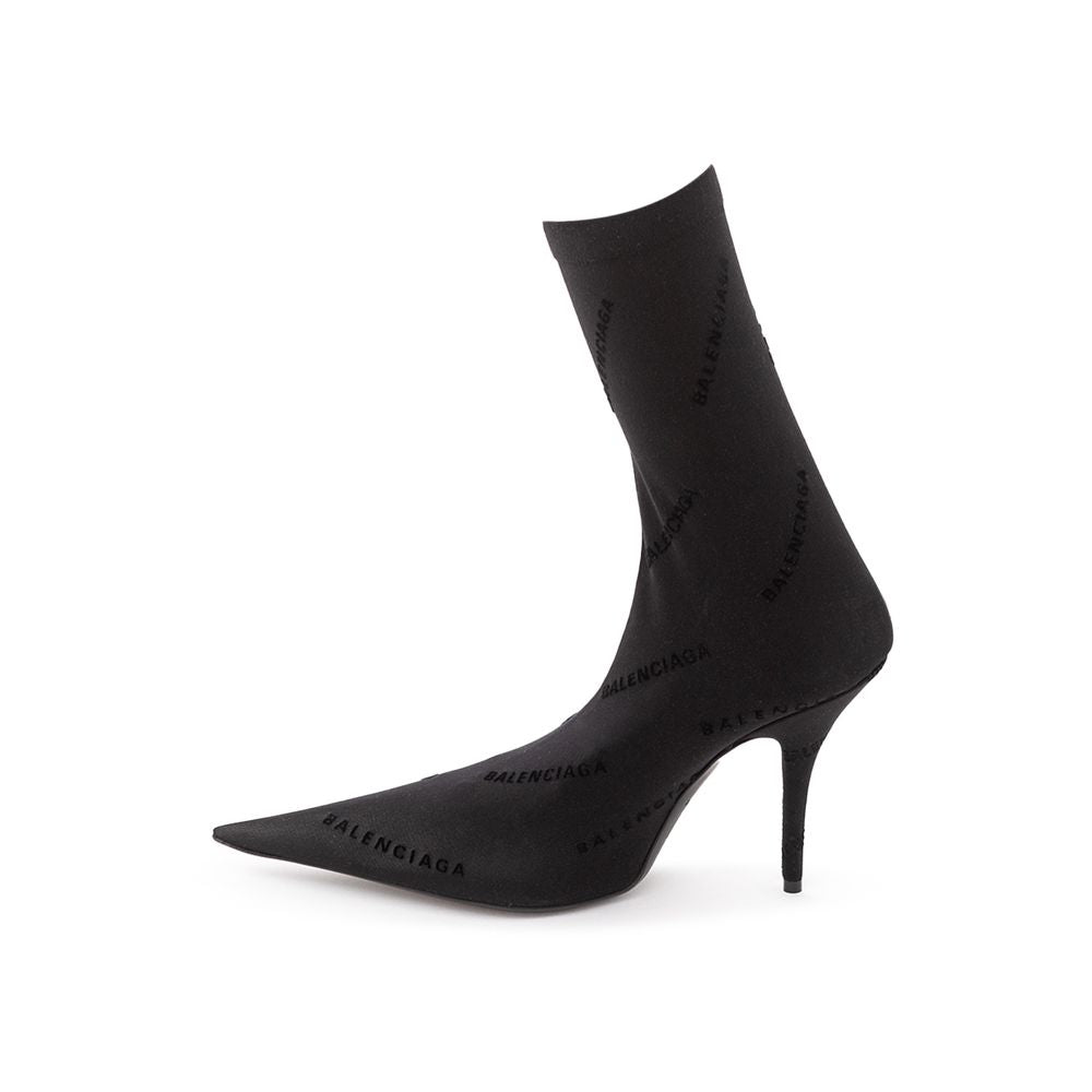  - Elegant Black Spandex Statement Boots