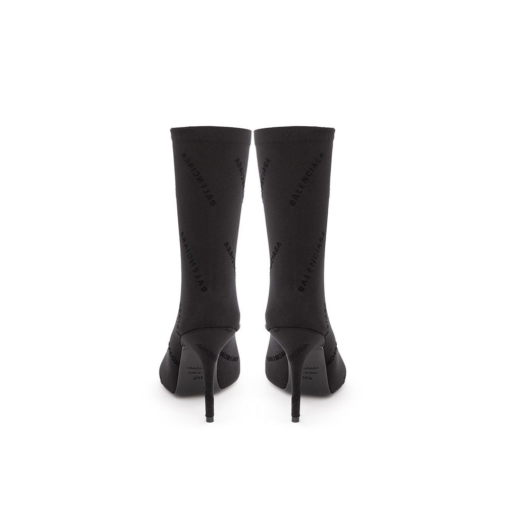  - Elegant Black Spandex Statement Boots