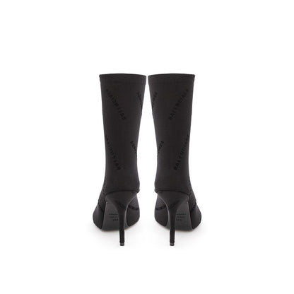  - Elegant Black Spandex Statement Boots