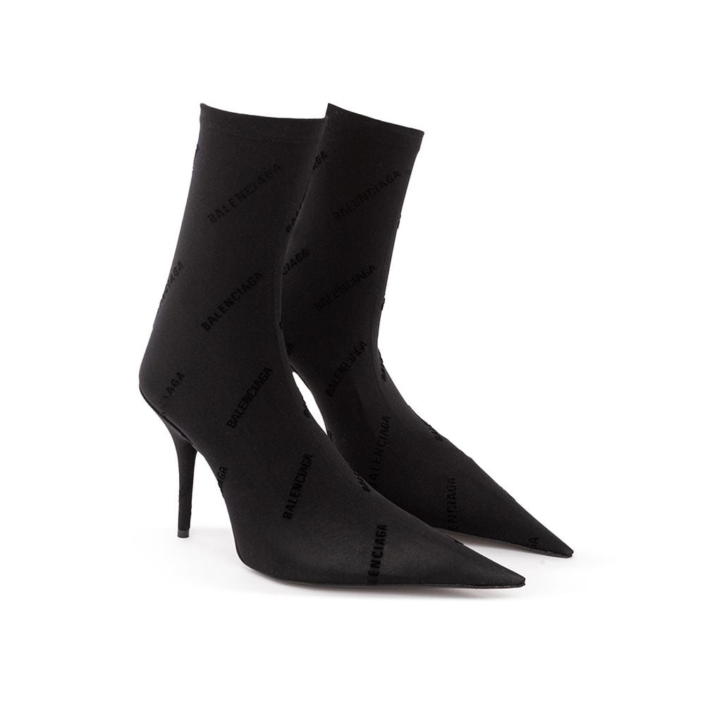  - Elegant Black Spandex Statement Boots