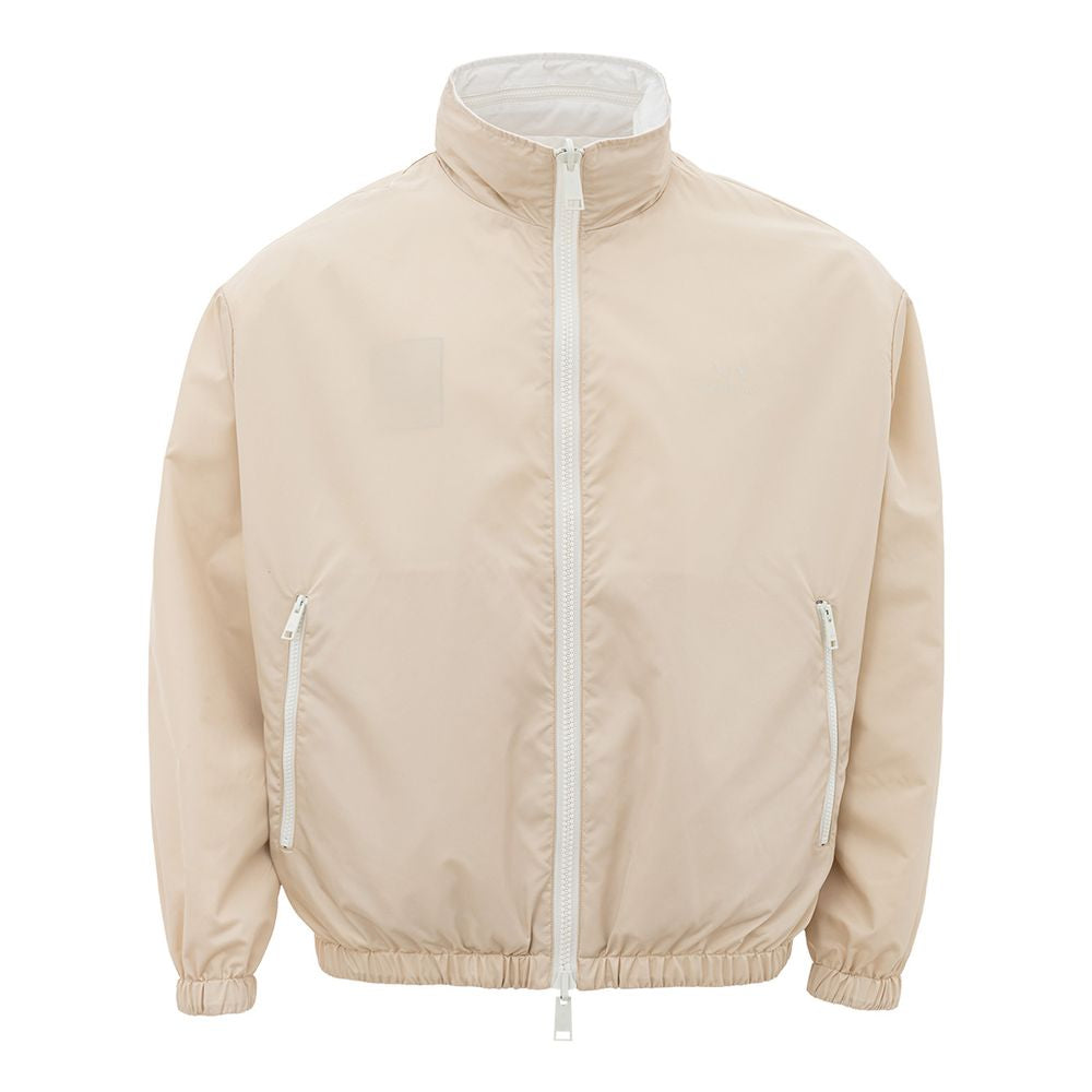  - Beige Polyamide Jacket for the Modern Man