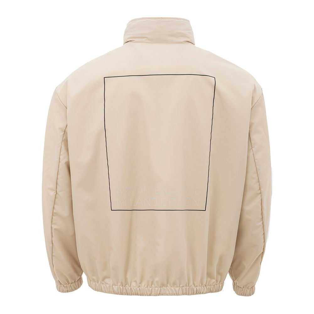  - Beige Polyamide Jacket for the Modern Man