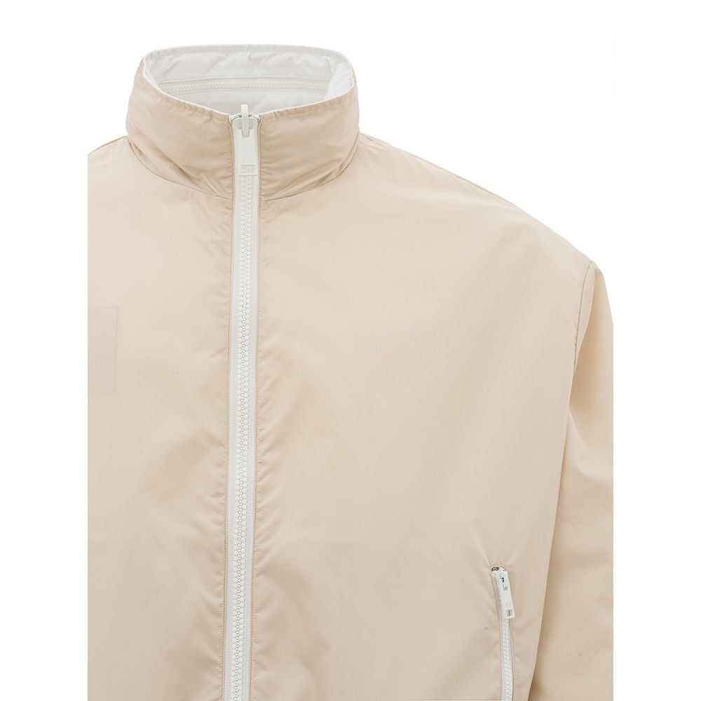  - Beige Polyamide Jacket for the Modern Man