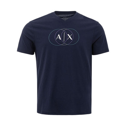  - Sleek Blue Cotton Tee for Men