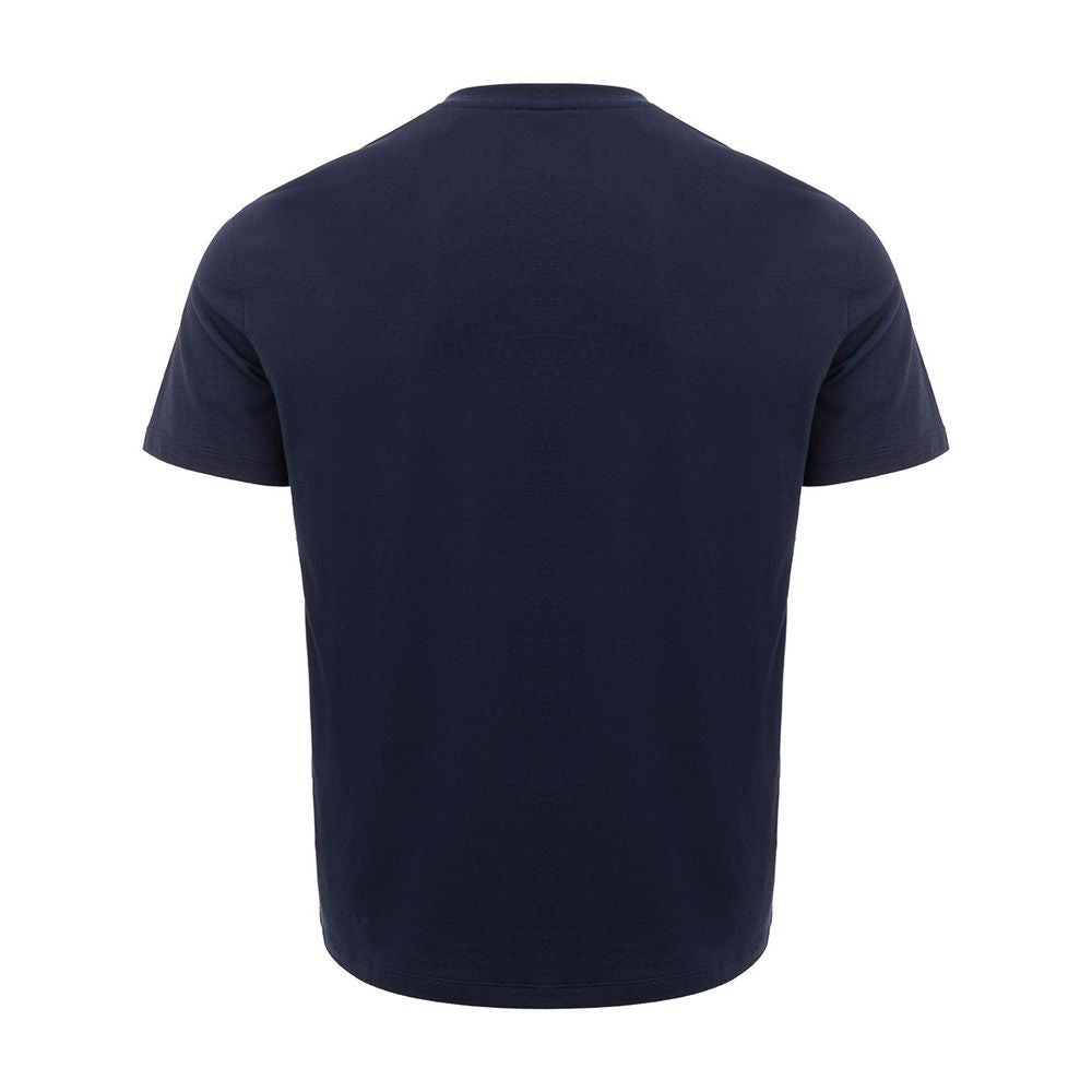  - Sleek Blue Cotton Tee for Men