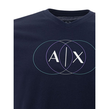  - Sleek Blue Cotton Tee for Men