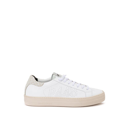  - White Leather Sneakers Elegant Casual Footwear