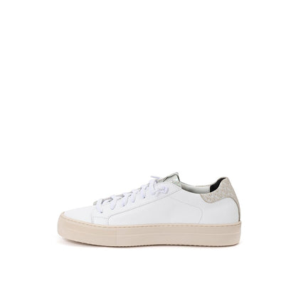  - White Leather Sneakers Elegant Casual Footwear