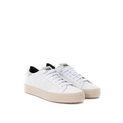  - White Leather Sneakers Elegant Casual Footwear