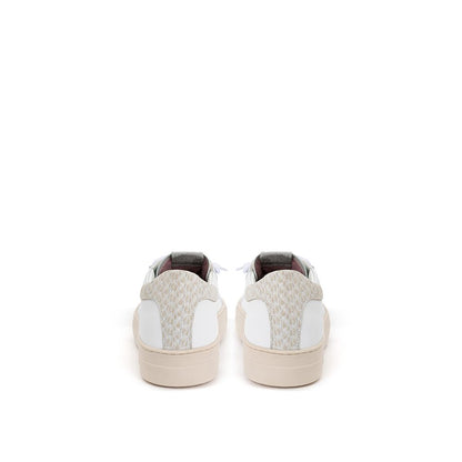  - White Leather Sneakers Elegant Casual Footwear