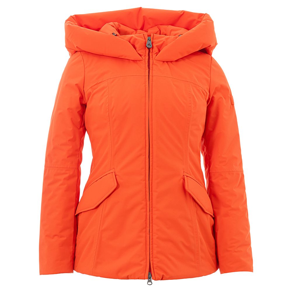  - Elegant Orange Polyester Jacket for Women