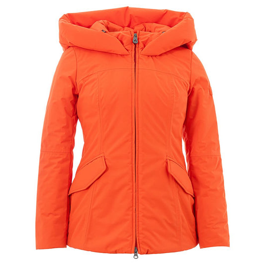  - Elegant Orange Polyester Jacket for Women