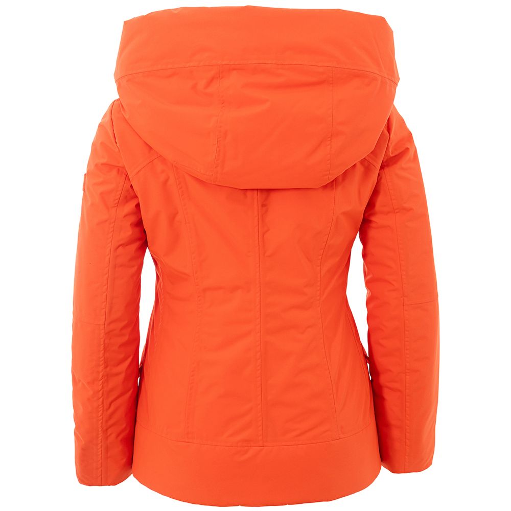  - Elegant Orange Polyester Jacket for Women