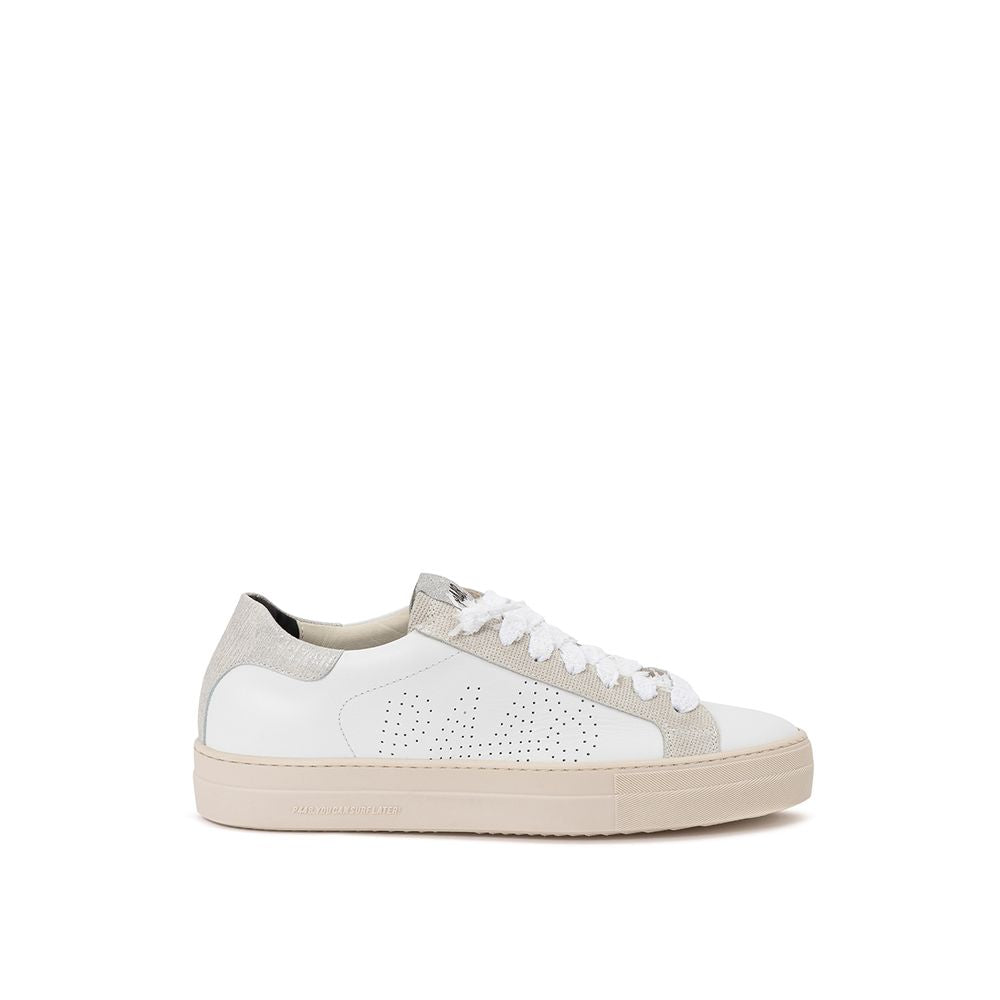  - Elegant White Leather Sneakers