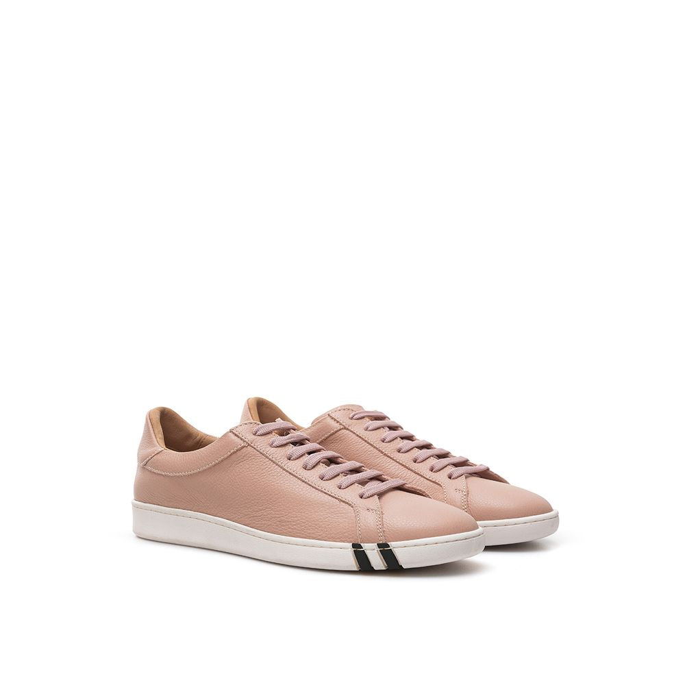  - Elegant Pink Leather Sneakers for Women