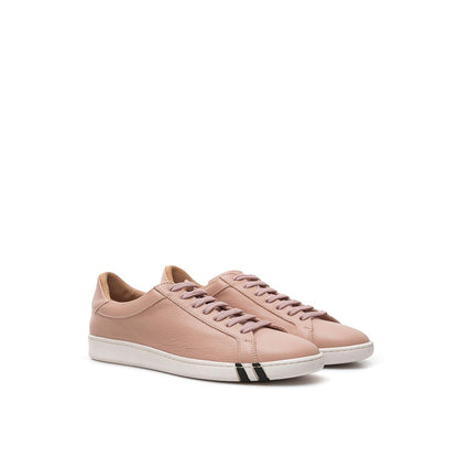  - Elegant Pink Leather Sneakers for Women